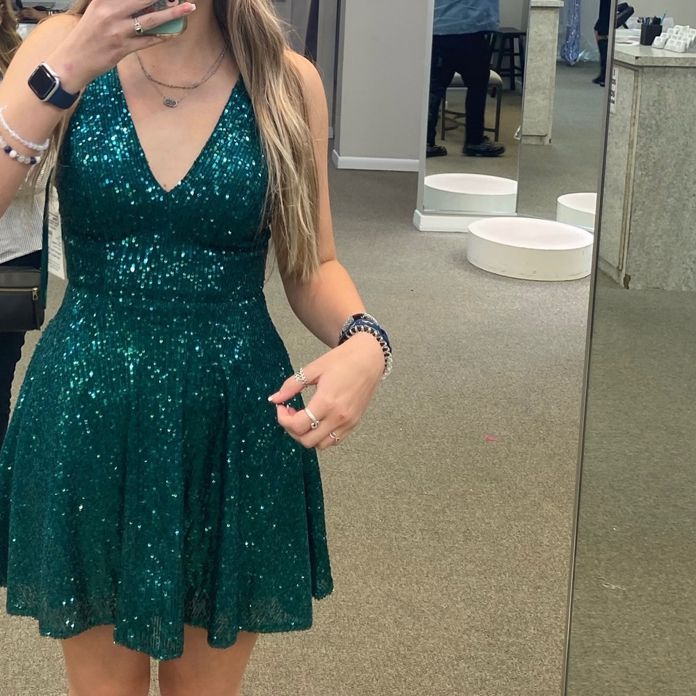 Sparkly Green Homecoming Dress